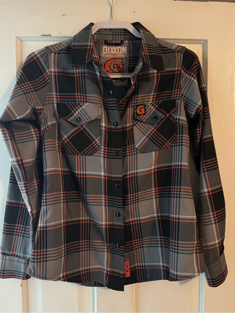 DIXXON Black, Gray & Orange Plaid Button-Down Shirt